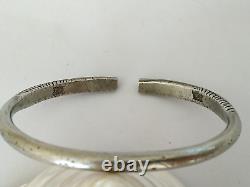 OLD SOLID SILVER DRAGON CHINESE EXPORT BANGLE BRACELET XIX Century