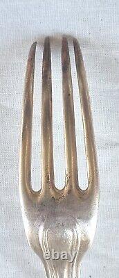 OLD SOLID SILVER FORK FARMERS GENERAL MONOGRAM GL 18th Century