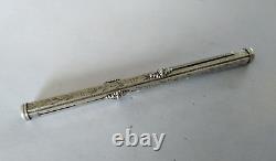 OLD SOLID SILVER MECHANICAL PENCIL & NINETEENTH CENTURY MULTI-FUNCTION PENHOLDER