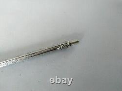 OLD SOLID SILVER MECHANICAL PENCIL & NINETEENTH CENTURY MULTI-FUNCTION PENHOLDER