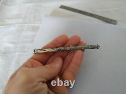 OLD SOLID SILVER MECHANICAL PENCIL & NINETEENTH CENTURY MULTI-FUNCTION PENHOLDER