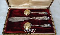 OLD SOLID SILVER SERVICE BY EDOUARD ERNIE XIXth LOUIS XVI spoons knife