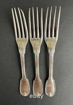 Old 3 solid silver sterling silver forks Mahler old Ceres XIX century