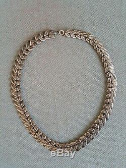 Old 925 Solid Silver Choker Necklace Filigreed Necklace Silver