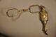 Old Antique Gilt Spectacles Spyglass Opera Glasses Solid Silver 19th C