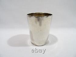 Old Art Nouveau Silver Cup Decorated with Iris Monogram
