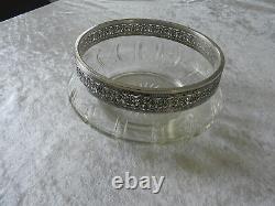 Old Baccarat Crystal Cup/table Center And Solid Silver