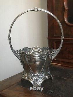 Old Basket In Solid Silver Art New Comtal Crown