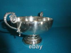 Old Bourguignonne Cup Silver Massive Minerva 238 G Dated 1854 Volnay