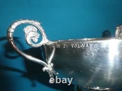 Old Bourguignonne Cup Silver Massive Minerva 238 G Dated 1854 Volnay