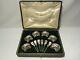 Old Box 6 Salerons Salers Sterling Silver And Crystal Salt Cellar Silver