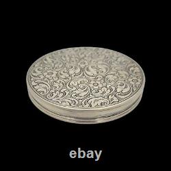 Old Box, Solid Sterling Silver Powder Compact 925