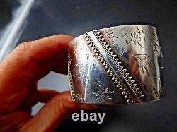 Old Bracelet 19th England Victorian Silver Bird Decor Handle 17 cm