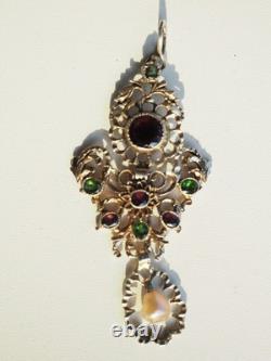 Old Butterfly Cross Regional Norman Antique Silver Pendant