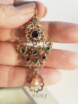 Old Butterfly Cross Regional Norman Antique Silver Pendant