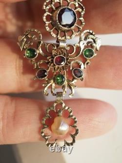 Old Butterfly Cross Regional Norman Antique Silver Pendant