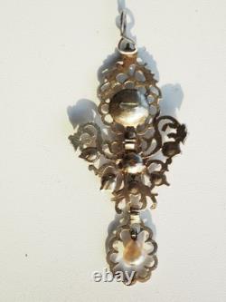 Old Butterfly Cross Regional Norman Antique Silver Pendant