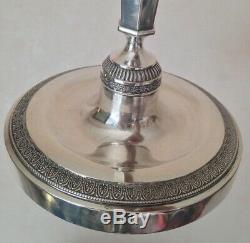 Old Candlestick Silver Massif Belgium Xixéme Restoration Decor 448g