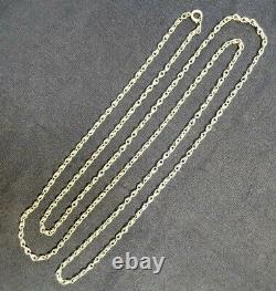 Old Chain Jumper In Solid Silver 145cm 48.3gr Xixth Necklace