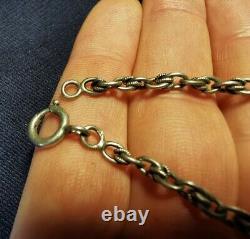 Old Chain Jumper In Solid Silver 145cm 48.3gr Xixth Necklace