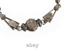 Old Chain Of Watch In Gousset Silver Massif 41g Xixth Silver Chain19th