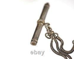 Old Chain Of Watch In Gousset Silver Massif 41g Xixth Silver Chain19th