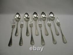 Old Covered In Table In Sterling Silver Spoons 5 6 Forks Punches