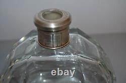 Old Crystal Deco Style Silver Neck Solid Carafe