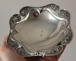 Old Cup Empty Pocket Silver Massive 900/1000 Decor Floral