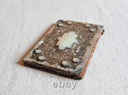 Old Dance Card Mother-of-Pearl Solid Silver 19th Century Napoleon III