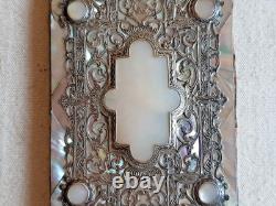 Old Dance Card Mother-of-Pearl Solid Silver 19th Century Napoleon III