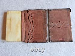 Old Dance Card Mother-of-Pearl Solid Silver 19th Century Napoleon III