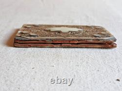 Old Dance Card Mother-of-Pearl Solid Silver 19th Century Napoleon III