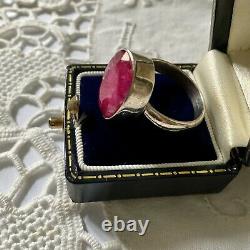 Old Elegant Ring In Veritable Impose Ruby And Money Massive