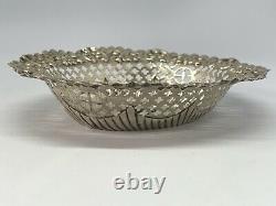 Old Empty Basket Pocket In Solid Silver Punched Late 19th