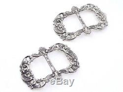 Old English Loops Solid Work Silver Shoes 1900