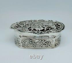 Old English Pillow Box Silver Massive Decorated Body House Silver