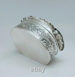 Old English Pillow Box Silver Massive Decorated Body House Silver