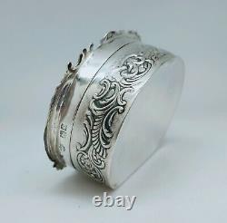 Old English Pillow Box Silver Massive Decorated Body House Silver