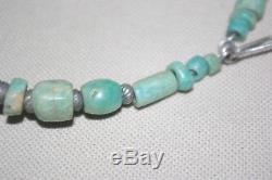 Old Ethnic Necklace In Amazonite And Silver Mauritania