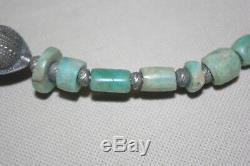 Old Ethnic Necklace In Amazonite And Silver Mauritania
