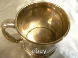 Old Glass Tankard Solid Silver English TW Silver England Glass 1879