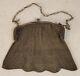 Old Handbag Silver Knitting Cot Aumonerie 19th Vintage