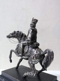Old Hussar Sculpture No. 1 in 925 Sterling Silver by Alessandro MAGRINO