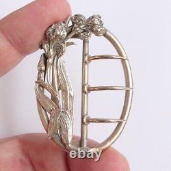 Old Iris Art Nouveau Buckle 58 MM Late 19th / Early 20th Century