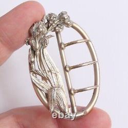 Old Iris Art Nouveau Buckle 58 MM Late 19th / Early 20th Century