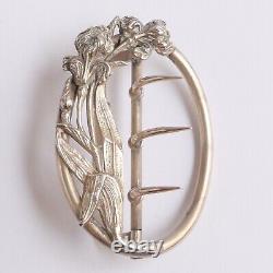 Old Iris Art Nouveau Buckle 58 MM Late 19th / Early 20th Century