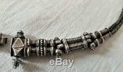 Old Jewelry Silver Massif Belt Art Ethnic Indian Xixth Century