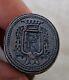 Old Large Seal Stamp Solid Silver Coat Of Arms 18th Century