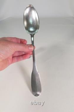 Old Large Silver Stew Spoon, Lorraine Cross, Épinal, Vosges